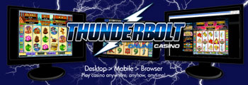Thunderbolt Online Casino - Three different play options